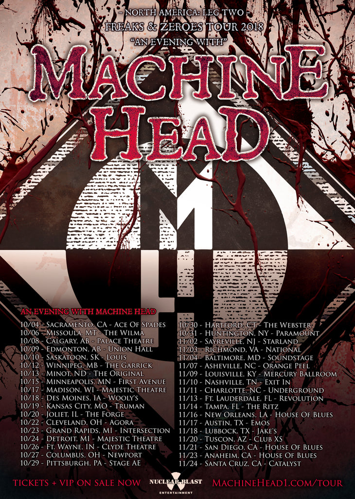 MACHINE HEAD ANNOUNCE NORTH AMERICAN TOUR!